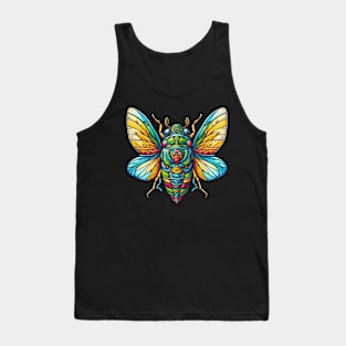 Colorful Cicada Insect Great Eastern Brood X Cicada Tank Top